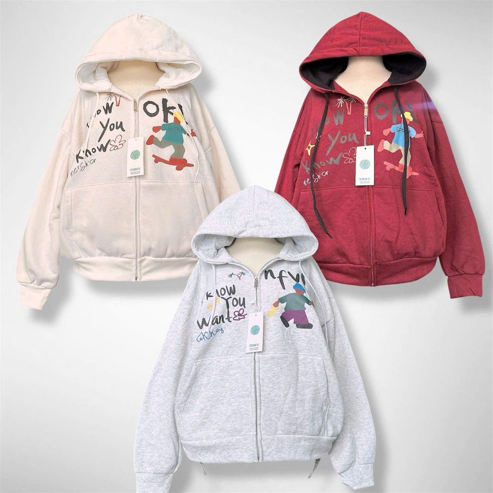 Áo khoác nữ chất nỉ bông tay phồng OK