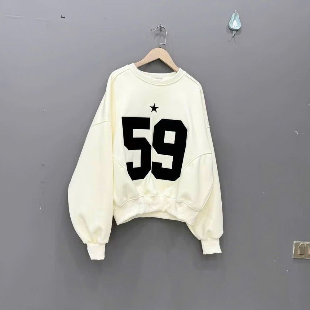 Áo SWEATER thêu nổi số 32 và 59 chất nỉ bông form rộng Freesize 70kg