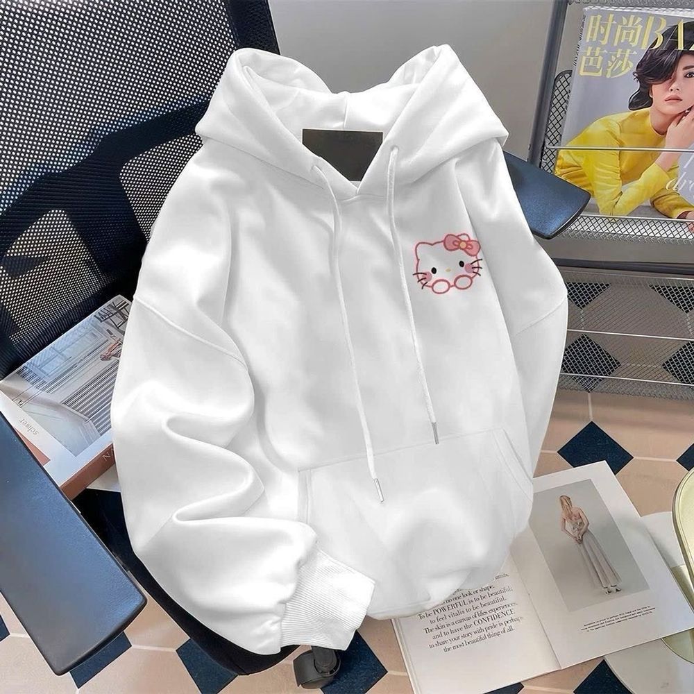 Áo Hoodie in Hellokity (in pét) hình in xịn, bền dính chắc