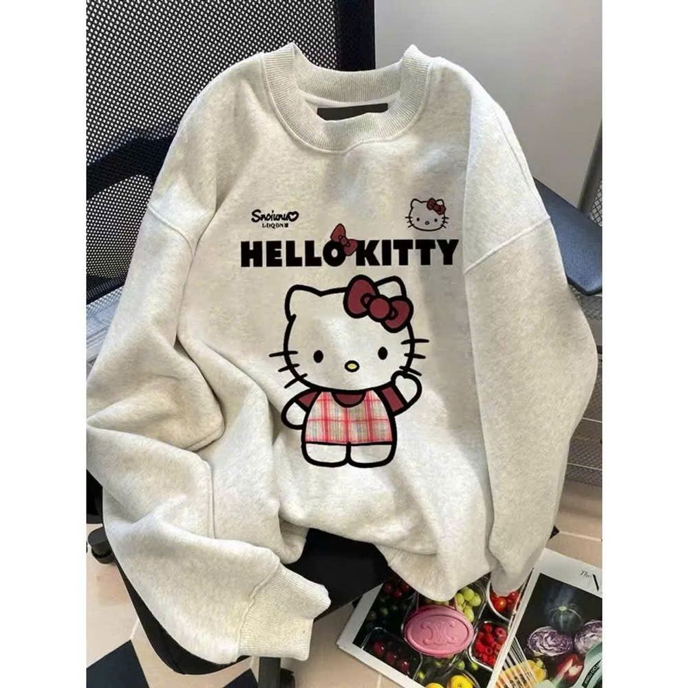 Áo SWETER nam nữ in HELLO KITTY (in pét) hình in xịn