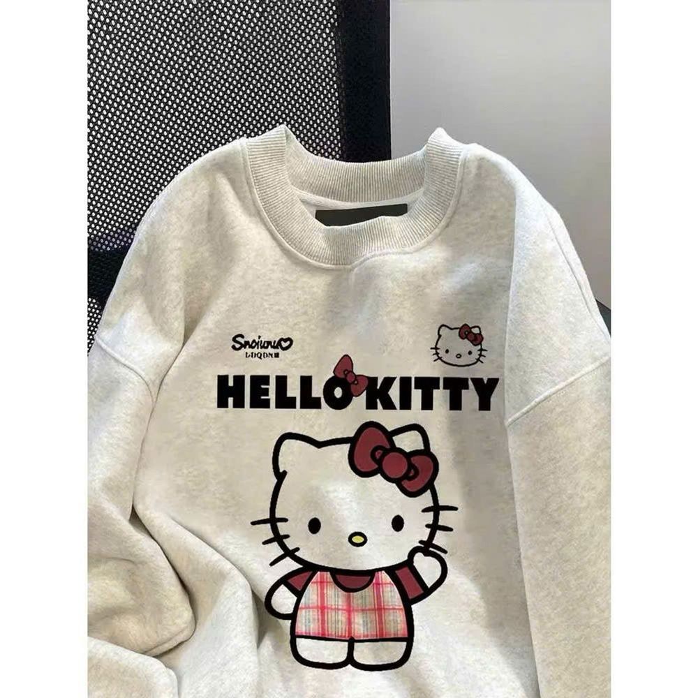 Áo SWETER nam nữ in HELLO KITTY (in pét) hình in xịn