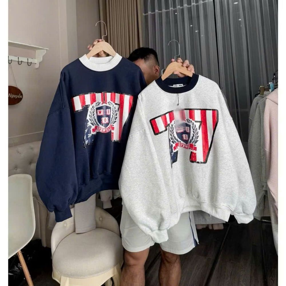 Áo SWETER nam nữ in nhiệt số 77
