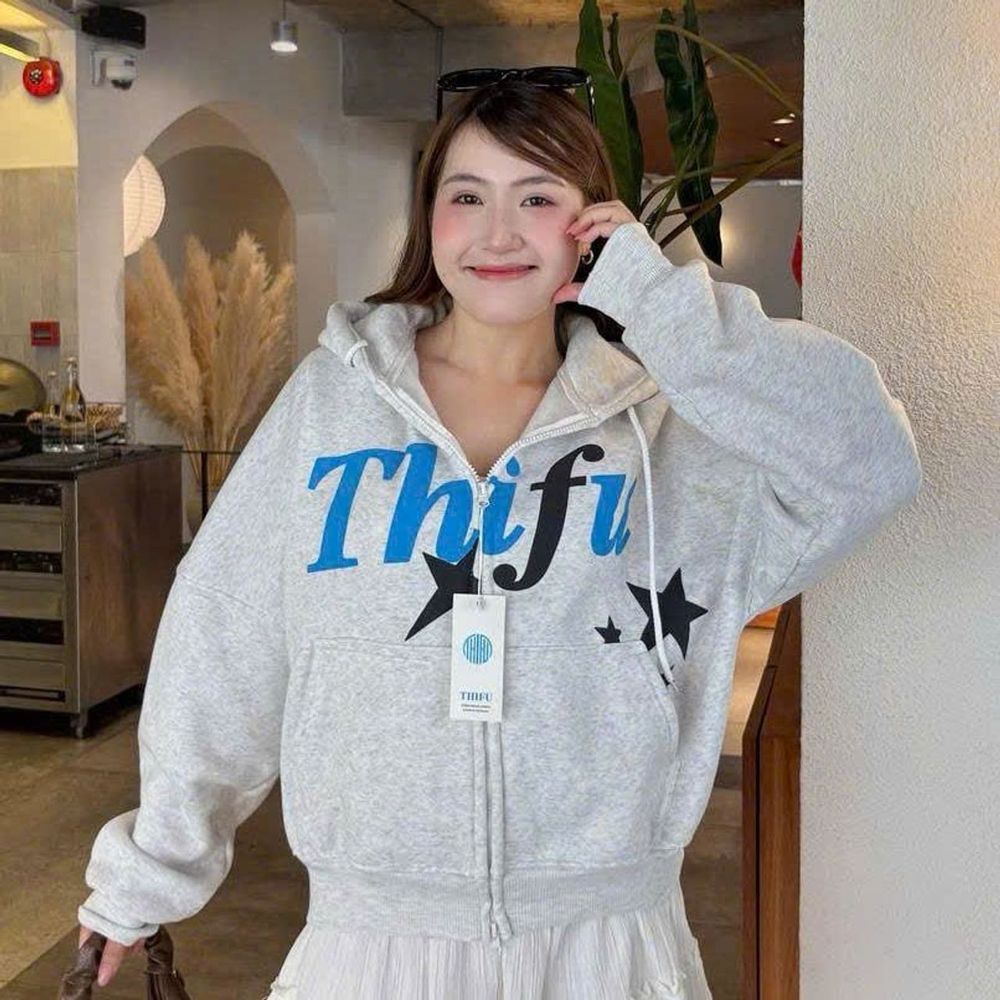 Áo khoác nữ Thifu chất nỉ xuất khẩu dày dặn mịn