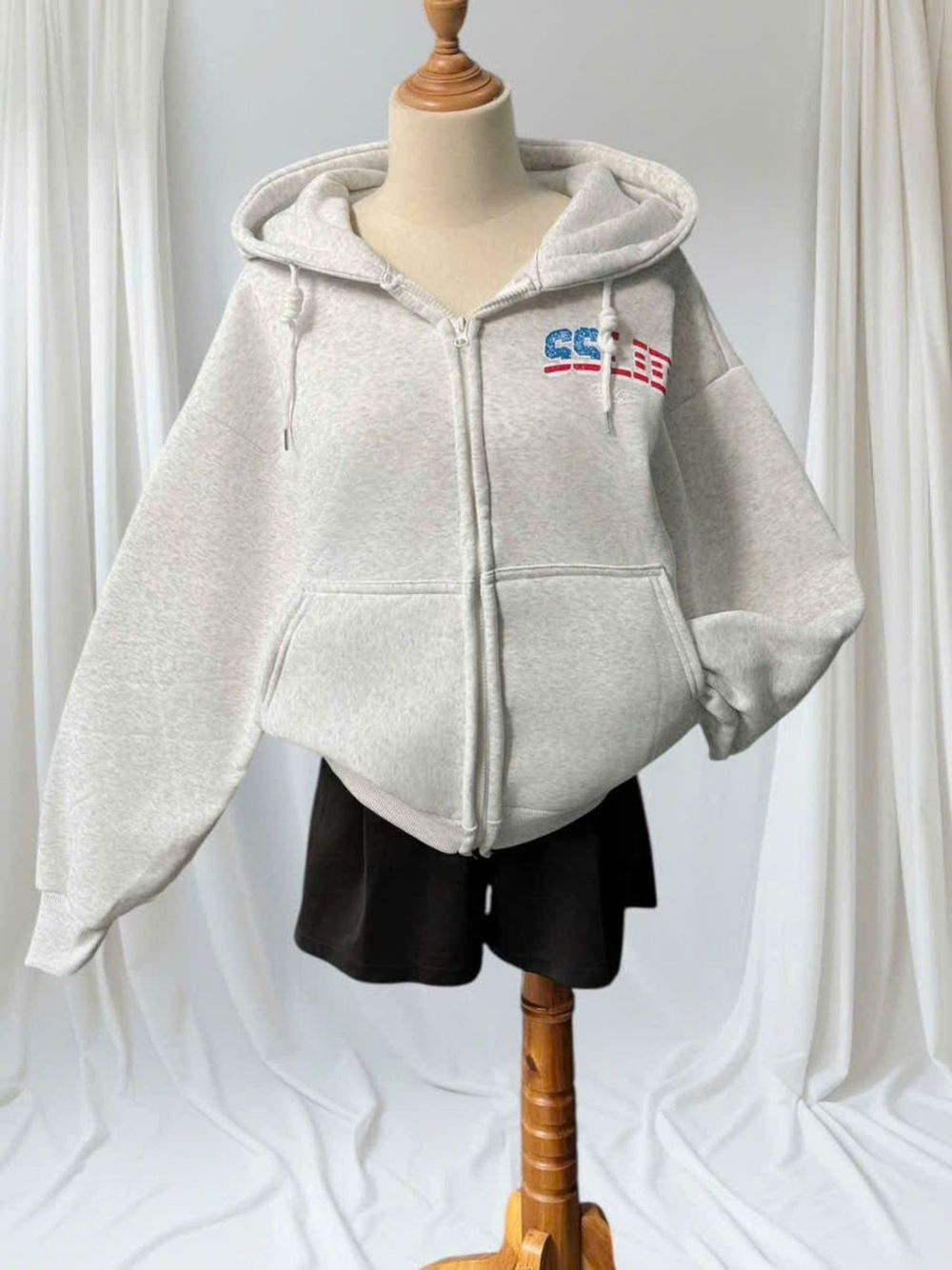 Áo khoác in chữ có cờ mới về, chất vải thun nỉ xuất