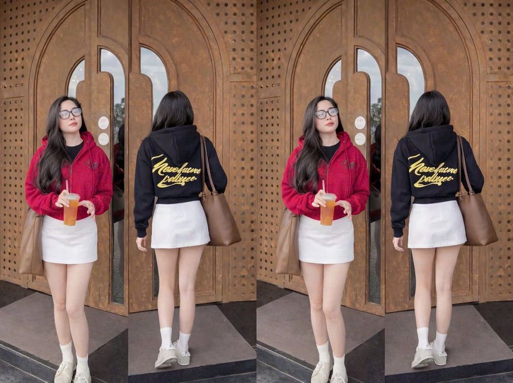 Áo khoác lửng in nổi chữ HEVERMORE POLIME