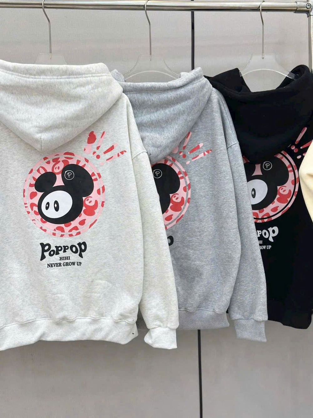 Áo khoác có nón rộng PoppoP nam nữ gỏm rộng cánh douw