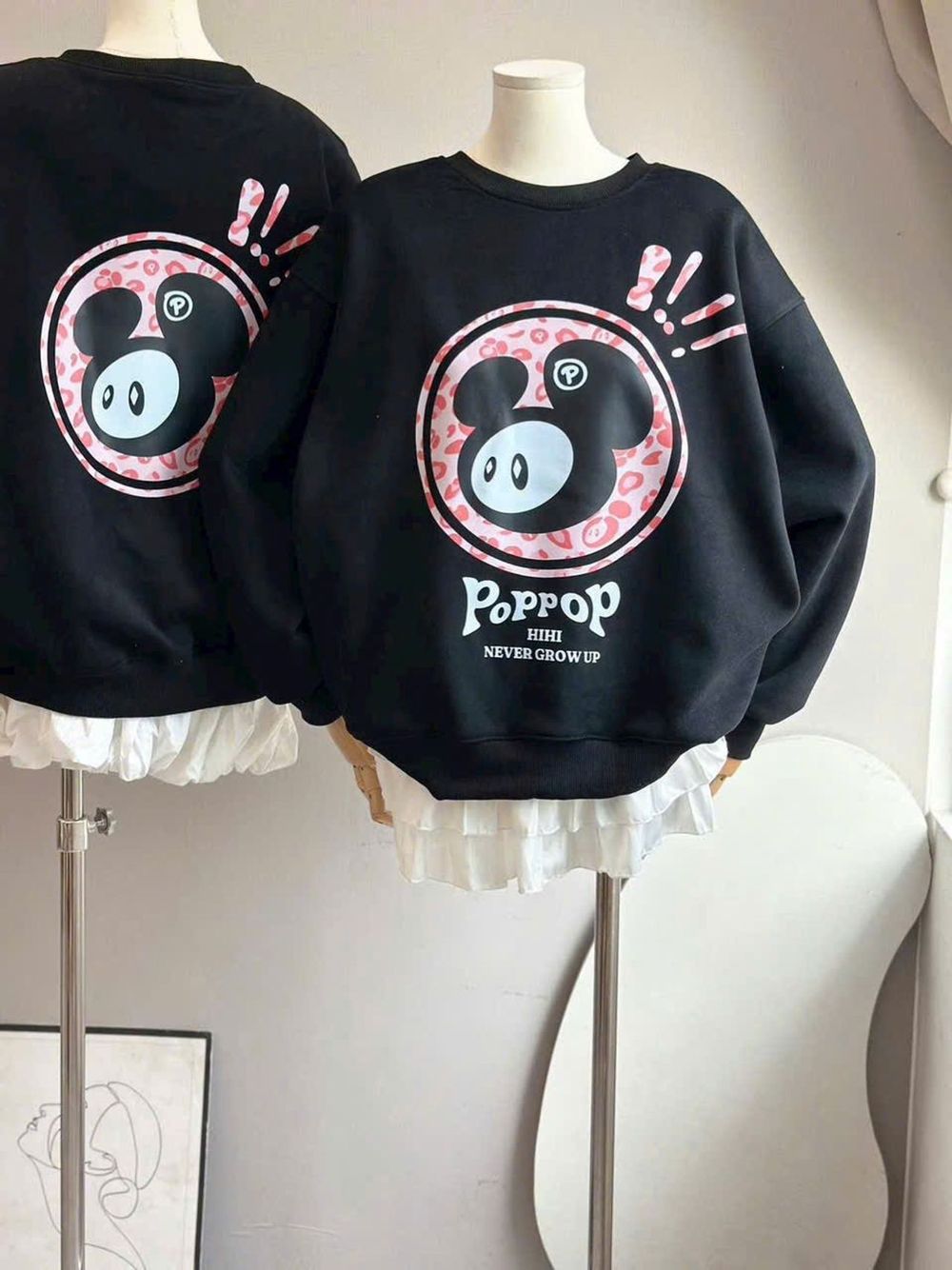 Áo SWETER nữ hình in pét xịn, bền dính chắc PoppoP