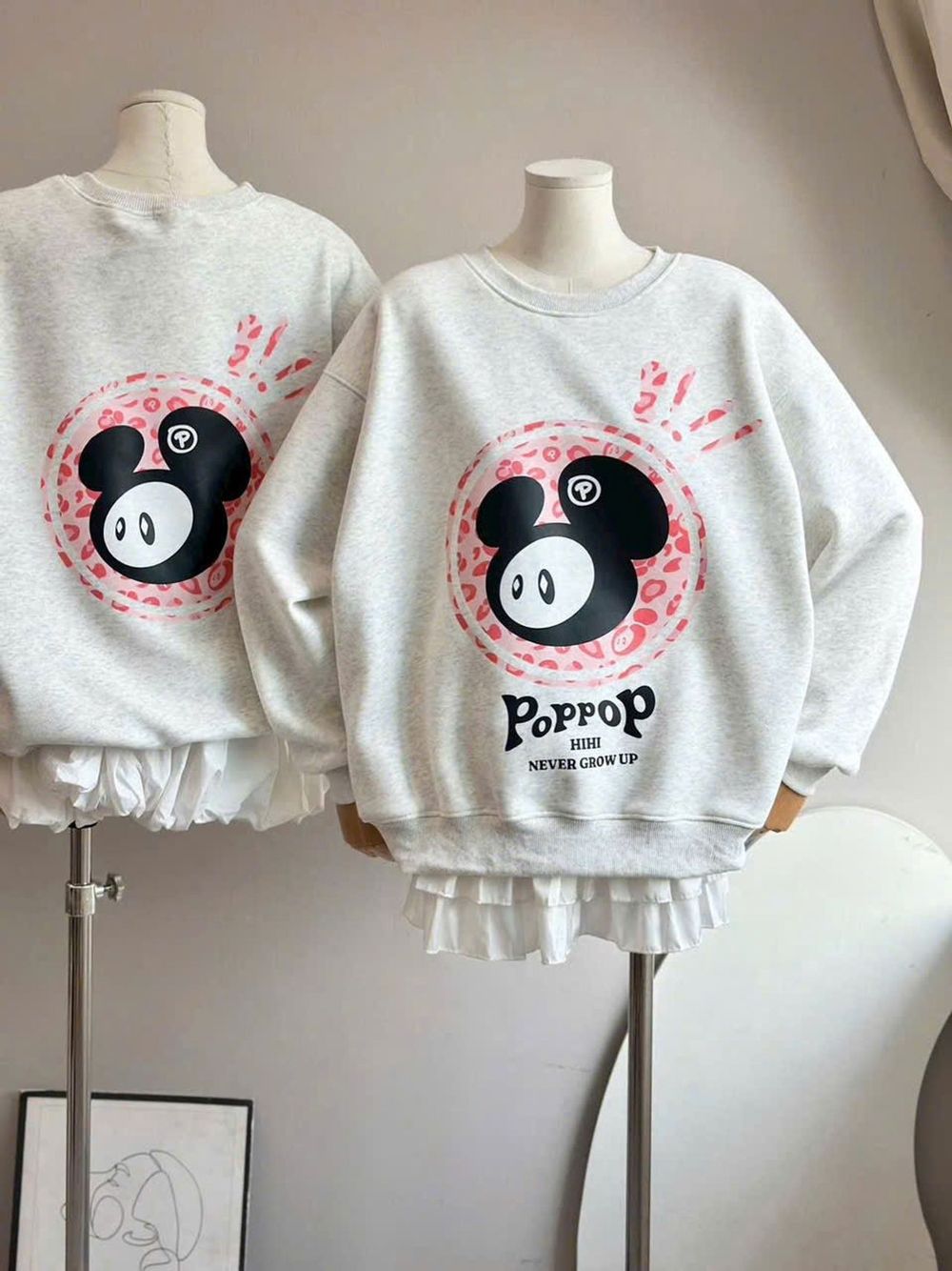 Áo SWETER nữ hình in pét xịn, bền dính chắc PoppoP