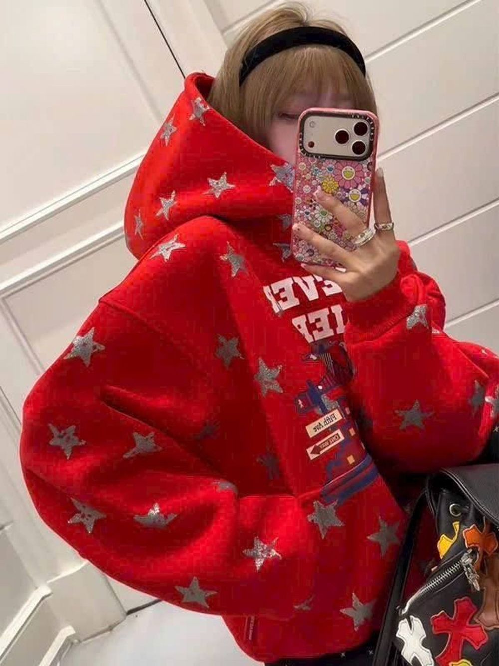 Áo hoodie in sao toàn thân mới về đón tết