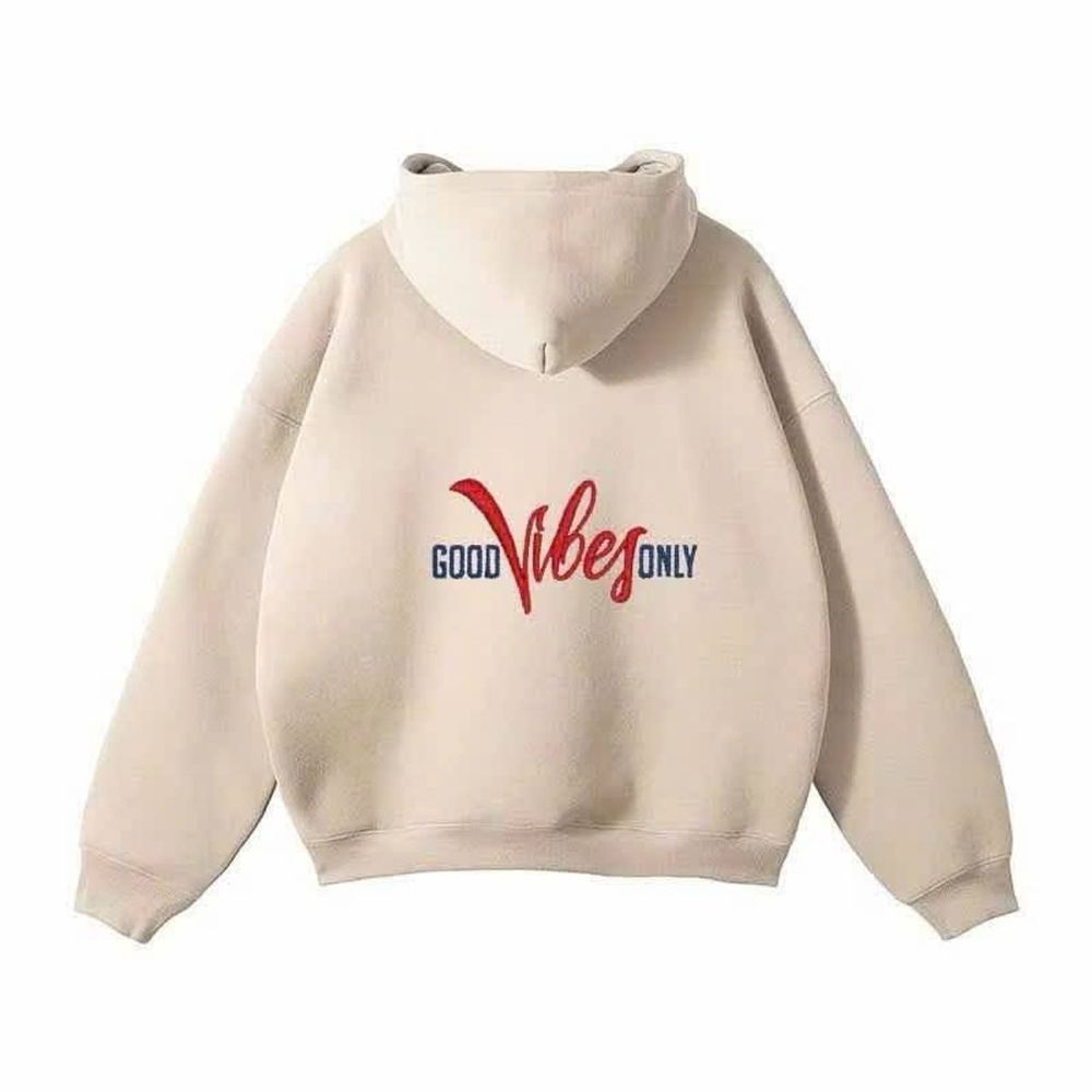 Áo khoác nỉ nam nữ GOOD VIBES ONLY ống rộng from cánh dơi