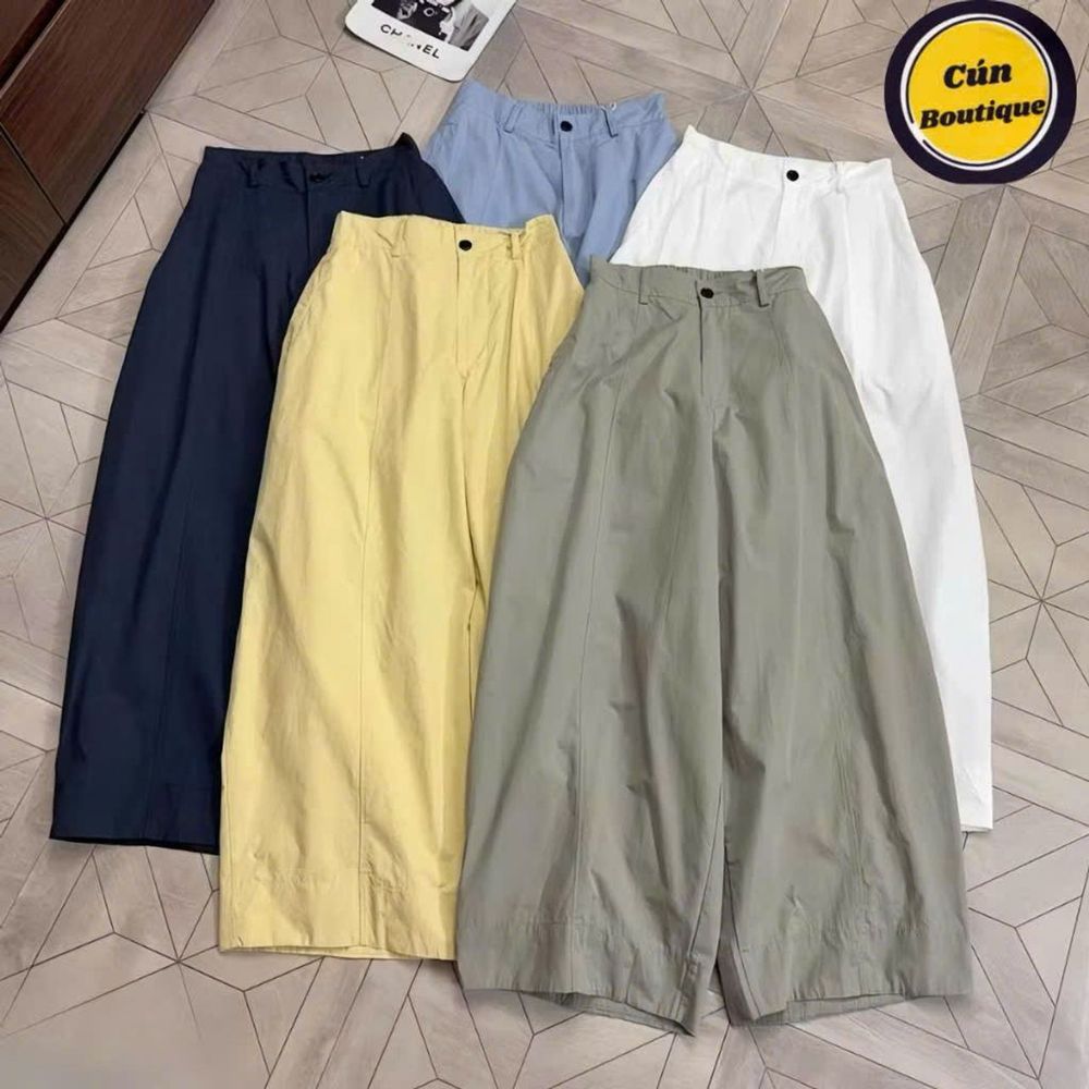 QUẦN BAGGY CAP CAO CHÁT DÙ NHĂN CO GIẢN MIN MÁT MÃ 6361