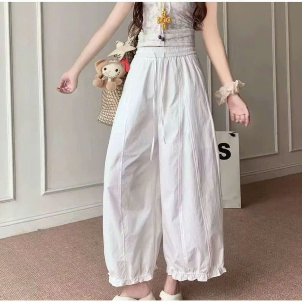 QUẦN BAGGY NỮ LAI BÈO CHẤT DÙ NHĂN CO GIẢN MỀM MỊN MÃ 010