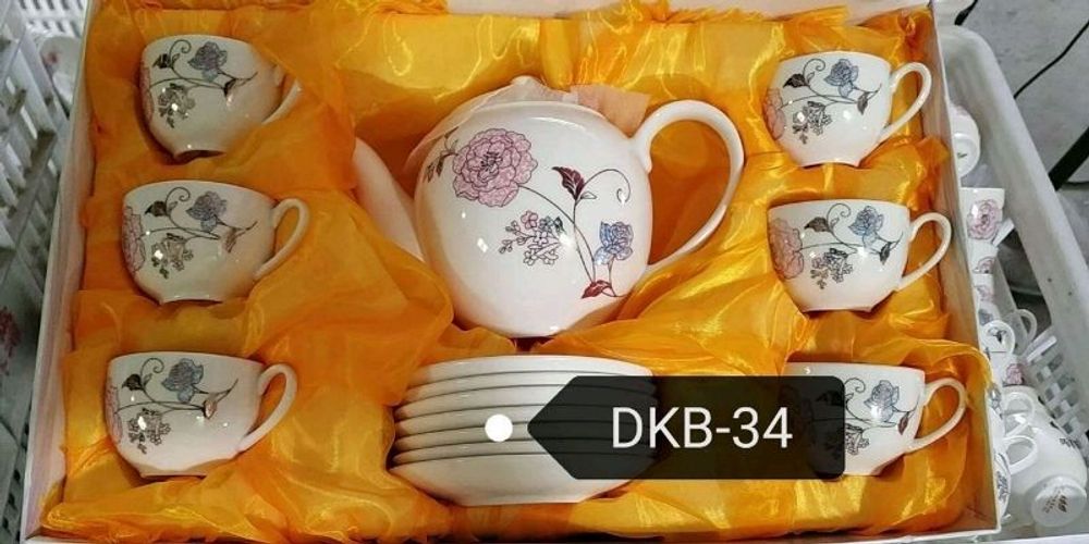 Ấm Chén Đĩa Kê Hàn Quốc Tròn Rẻ (THUNG 12B)