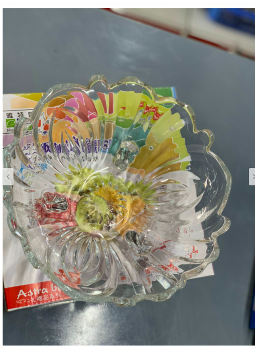 Đĩa Bát Thủy Tinh 3 Chân Trắng (THUNG 16C)