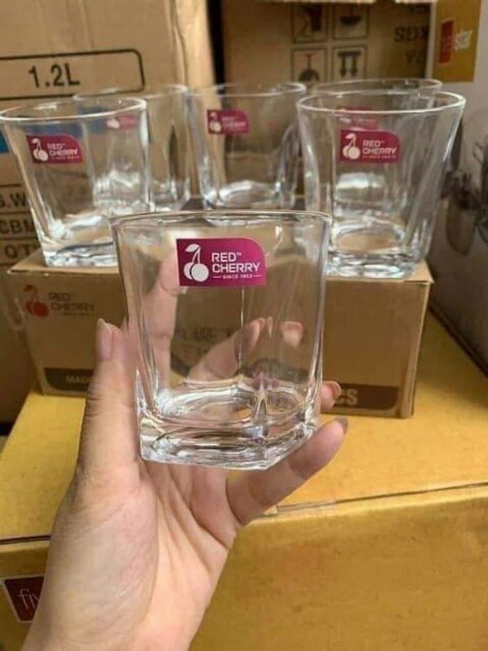 Cốc 5 Cạnh Thủy Tinh CB01 Trắng 507A ( THÙNG 12B)