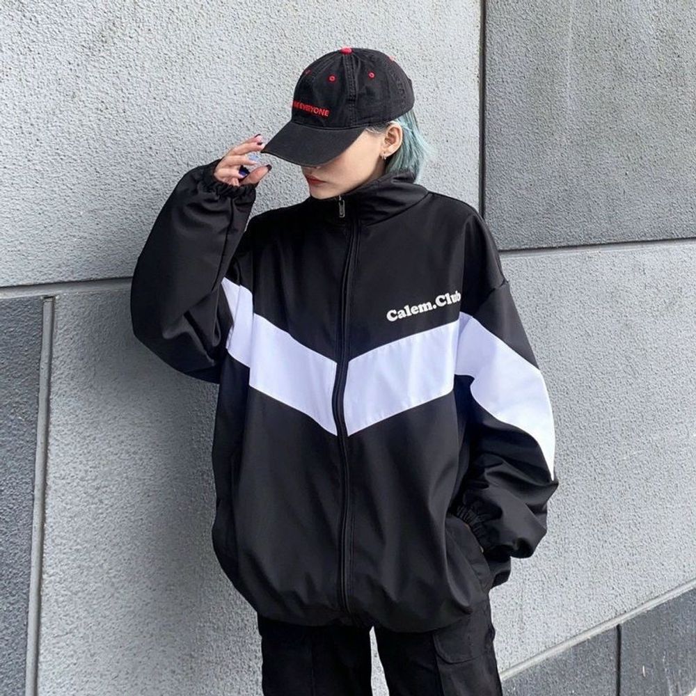 Áo khoác dù 2 lớp IN chữ CALEM kiểu dáng Bomber CỔ CAO unisex nam nữ mặc được