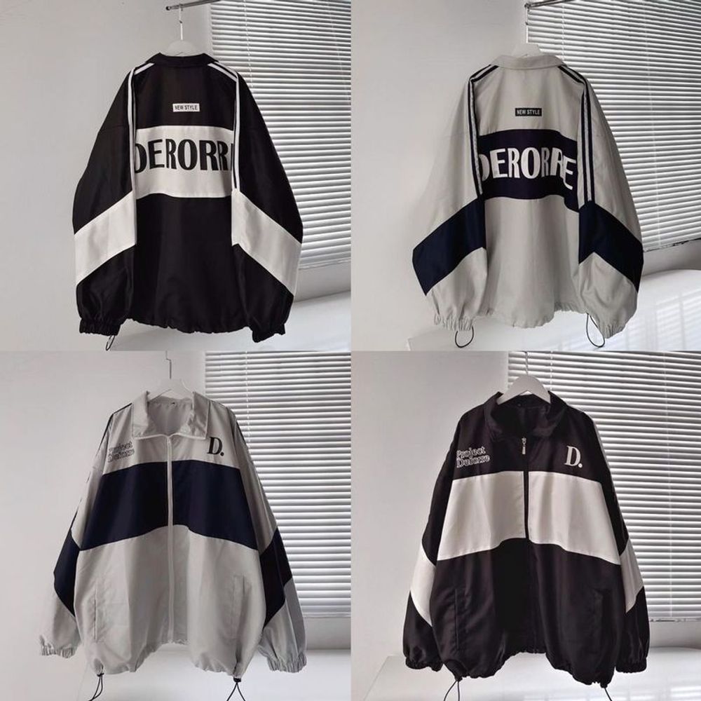 KHOÁC DÙ DERORREE 3 SỌC 2 lớp dày dặn 2 màu form rộng unisex nam nữ