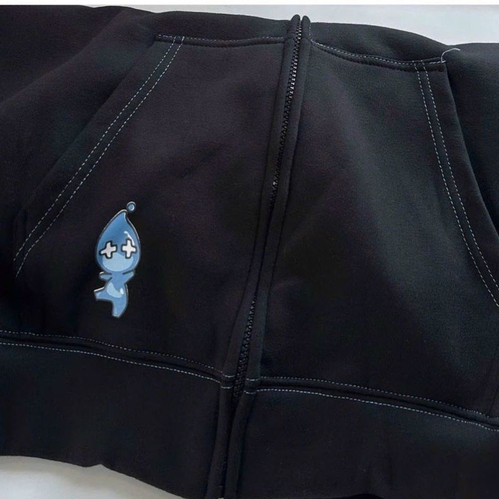 Áo Khoác Dây Kéo Nỉ Lót Bông In Chữ DEROR Chạy kansai form Unisex