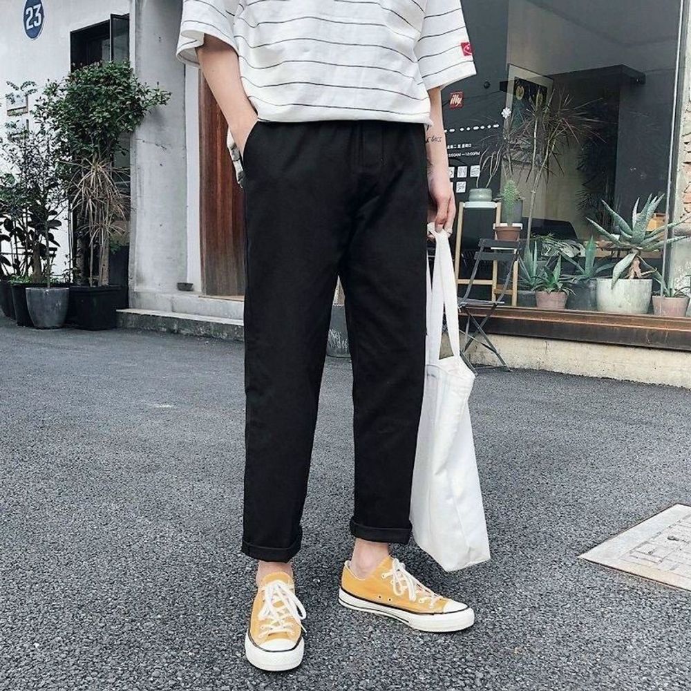 Quần Kaki Nam Nữ Ống Suông Basic Unisex
