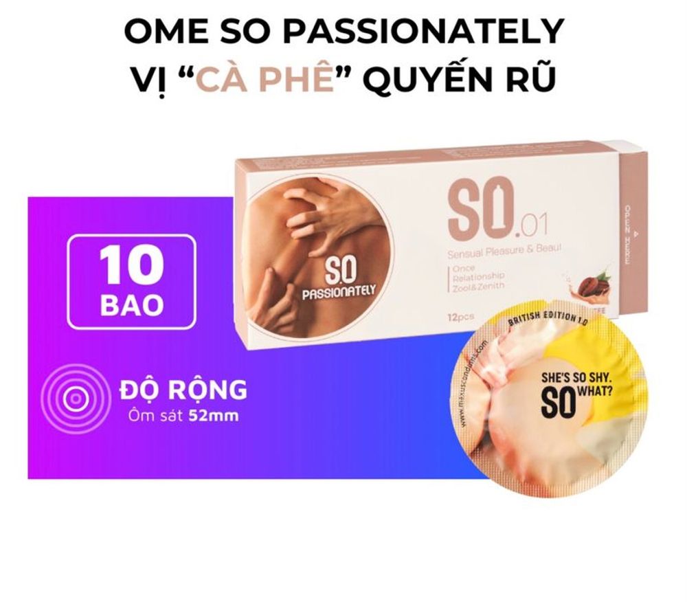 Bao cao su SO PASSIONATELY , hương coffee