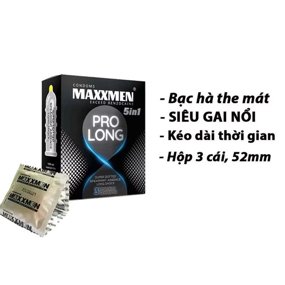 Bao cao su maxxmen 5 trong 1 chính hãng