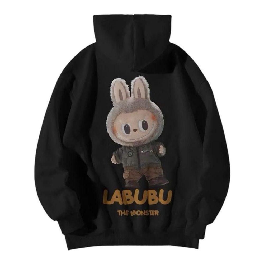 Áo Hoodie in LABUBU hình in chắc chắn , , bao giặt thoải mái,mềm mịn.