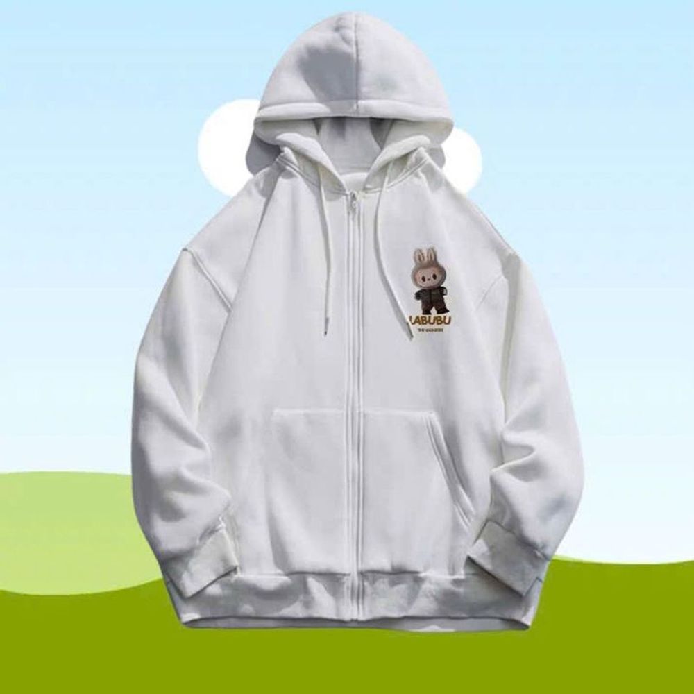 Áo Hoodie in LABUBU hình in chắc chắn , , bao giặt thoải mái,mềm mịn.