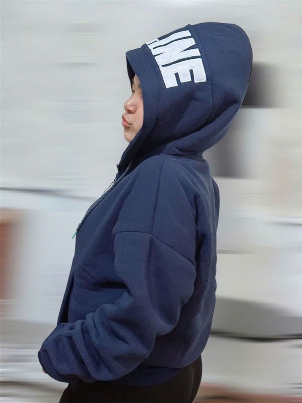 Áo khoác nón rộng thêu GETINE chất nỉ XK dày dặn form Boxy freesize dưới 65kg