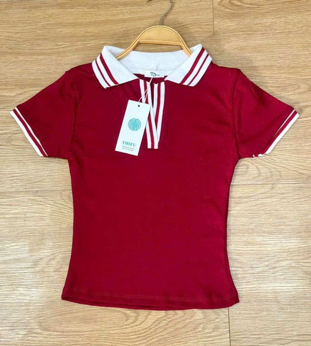 Áo Polo Cổ Bẻ Phối Viền Chất Cotton Co Giãn Mịn Mát - Freesize Dưới 53kg