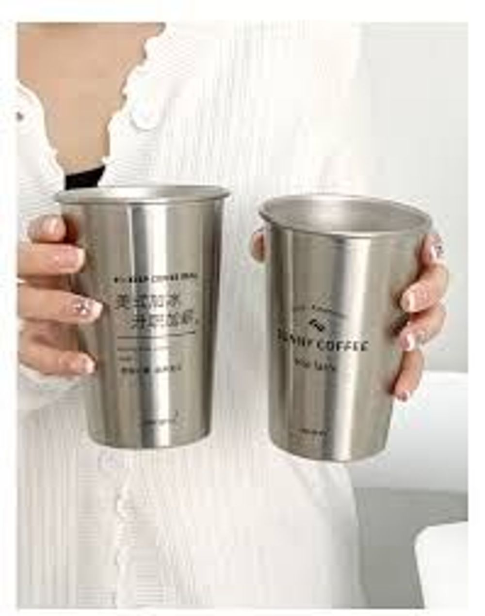 Cốc Inox 304, Cốc Uống Bia Inox Có Nắp Có Kèm Ống Hút Kim Loại