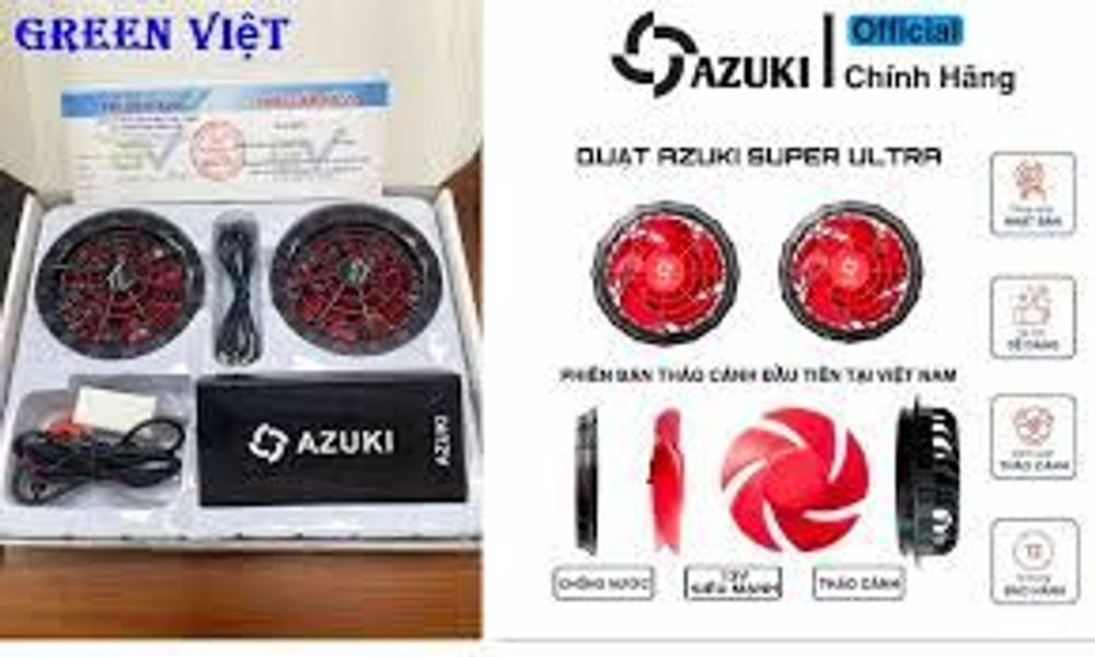 Bộ Phụ Kiện AZUKI ULTRA 2023 Pin 26000mah Quạt 13V Không Chổi Than, Chống Nước, Chạy Êm