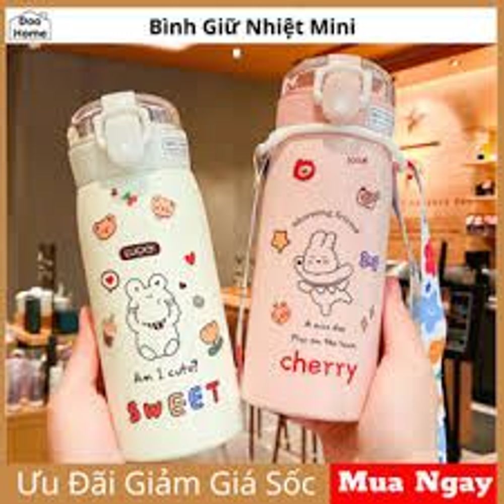 Bình Nước Giữ Nhiệt Trẻ Em Inox 316 Có Vòi Chống Đổ An Toàn 4 Màu Tùy Chọn