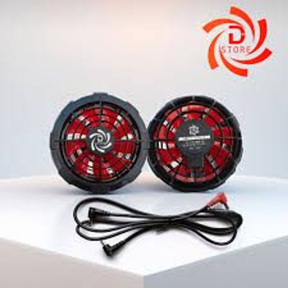 bộ phụ kiện áo điều hòa nhật bản cao cấp Pin 80.000mAh Quạt 18v-9cánh siêu mát TẶNG KÈM ĐÁ KHÔ