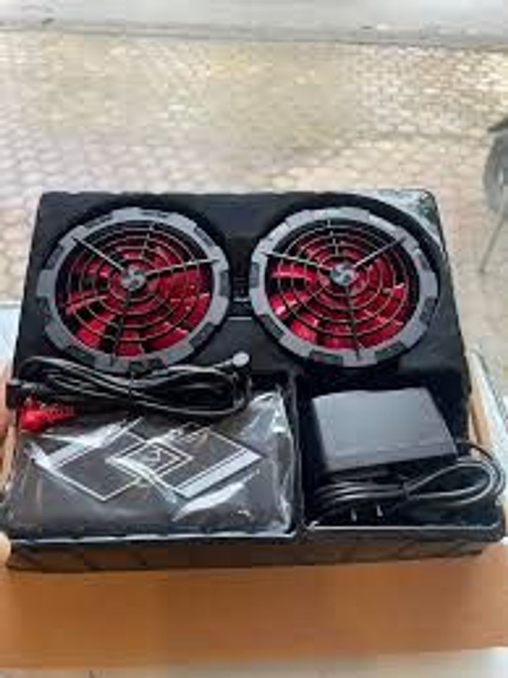 bộ phụ kiện áo điều hòa nhật bản cao cấp Pin 80.000mAh Quạt 18v-9cánh siêu mát TẶNG KÈM ĐÁ KHÔ