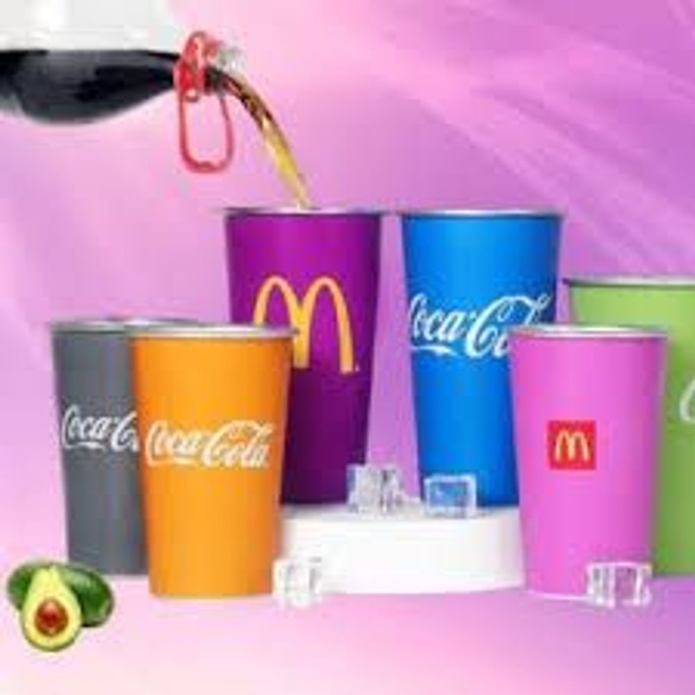 Ly inox đổi màu Coca Cola 470ml