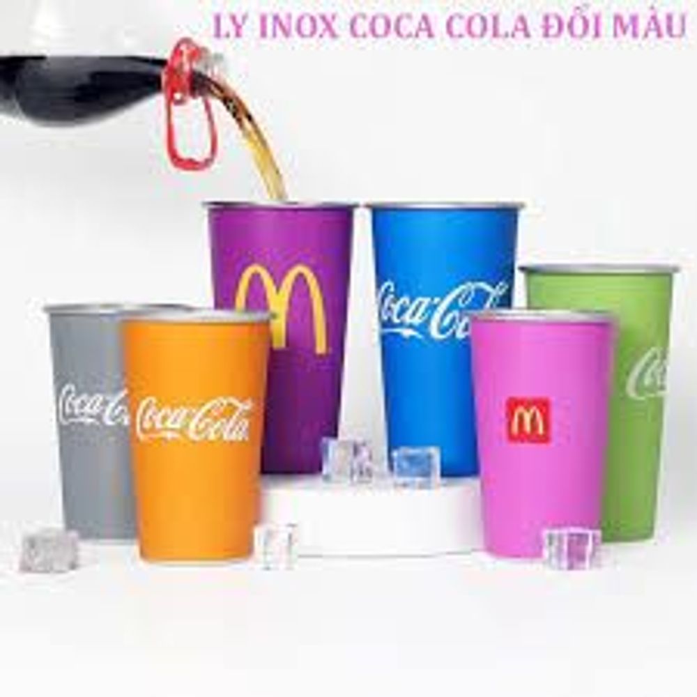 Ly inox đổi màu Coca Cola 470ml
