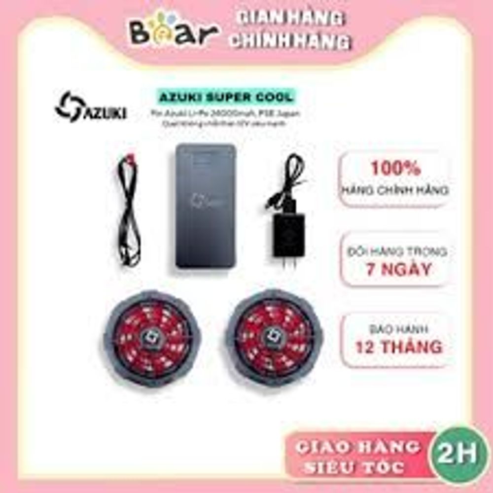 Bộ Phụ Kiện AZUKI ULTRA 2023 Pin 26000mah Quạt 13V Không Chổi Than, Chống Nước, Chạy Êm