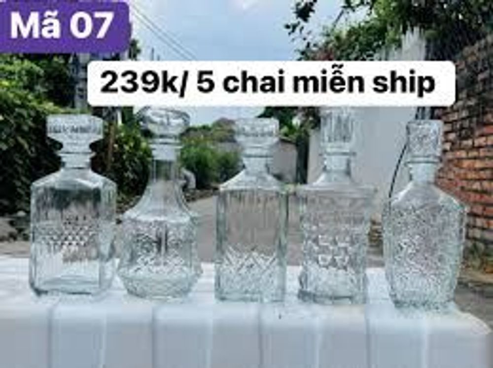 Chai thủy tinh đẹp chiết đồ uống dung tích 750ml/800ml/900ml/960ml/970ml/1000ml (1 chai)