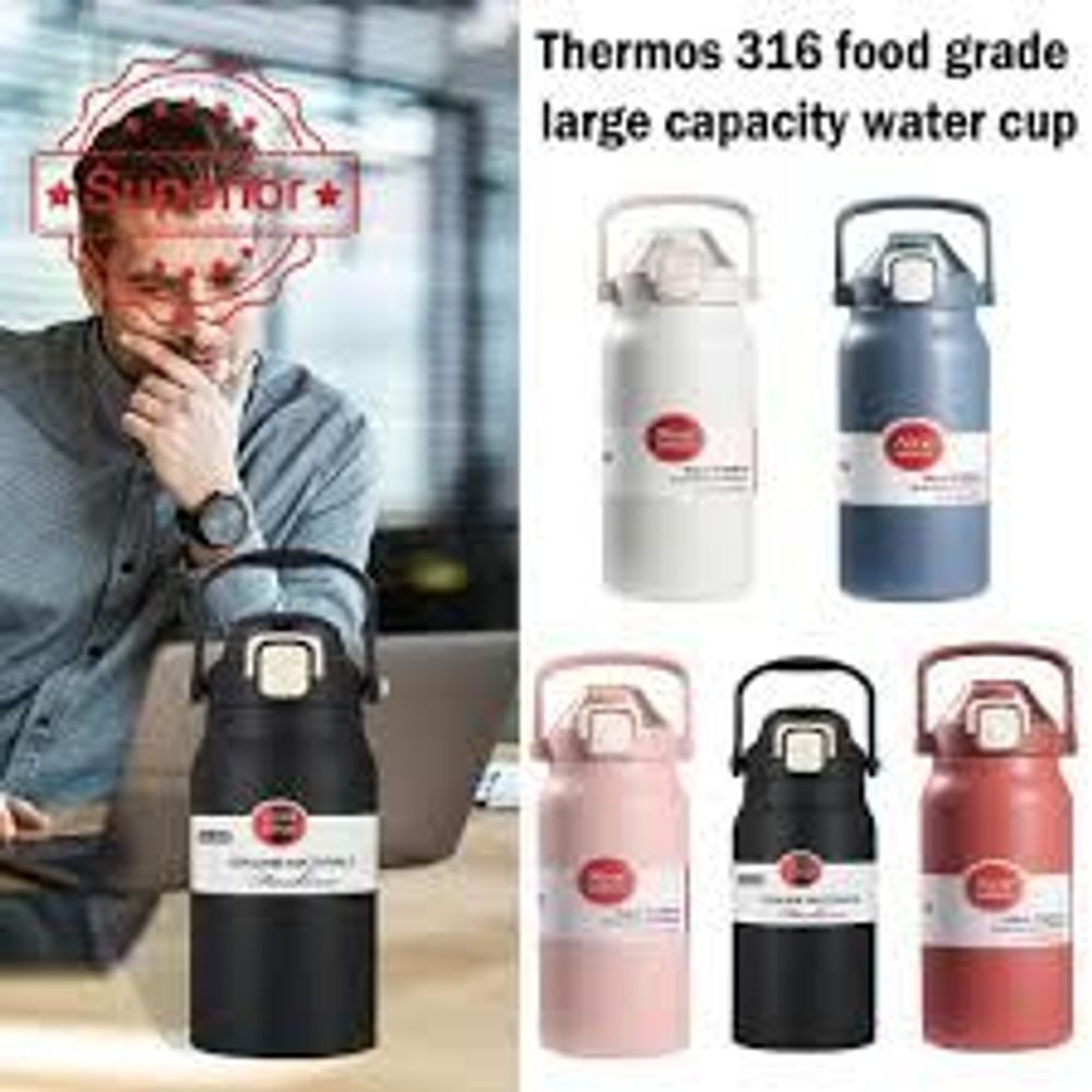 Bình giữ nhiệt EOOE 1500ML Bình giữ nhiệt chân không đôi di động Bình nước bằng thép không gỉ 316 Bình giữ nhiệt bằng thép không gỉ