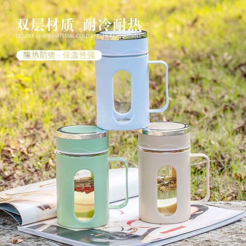 Ca trà thuỷ tinh bọc nhựa có lõi lọc hàng cao cấp chất lượng cao đảm bảo an toàn