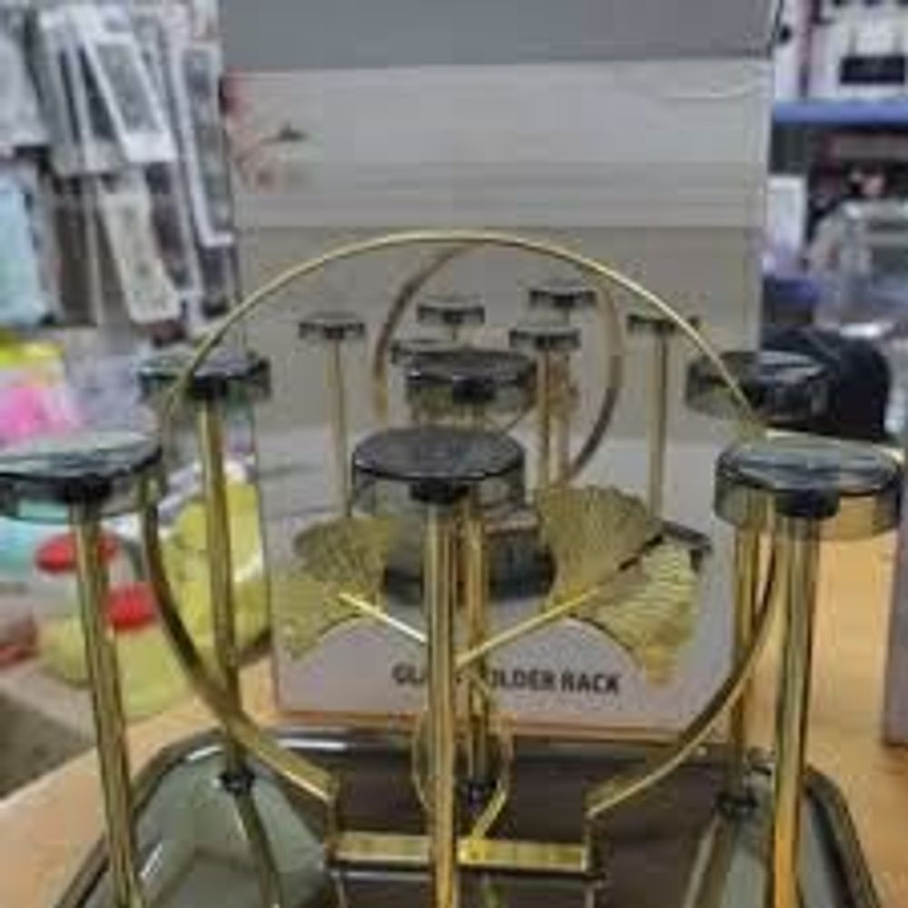 Khay Úp Cốc Ly Cao Cấp Inox Mạ Vàng Cao Cấp Sang Trọng Phong Cách Hoàng Gia