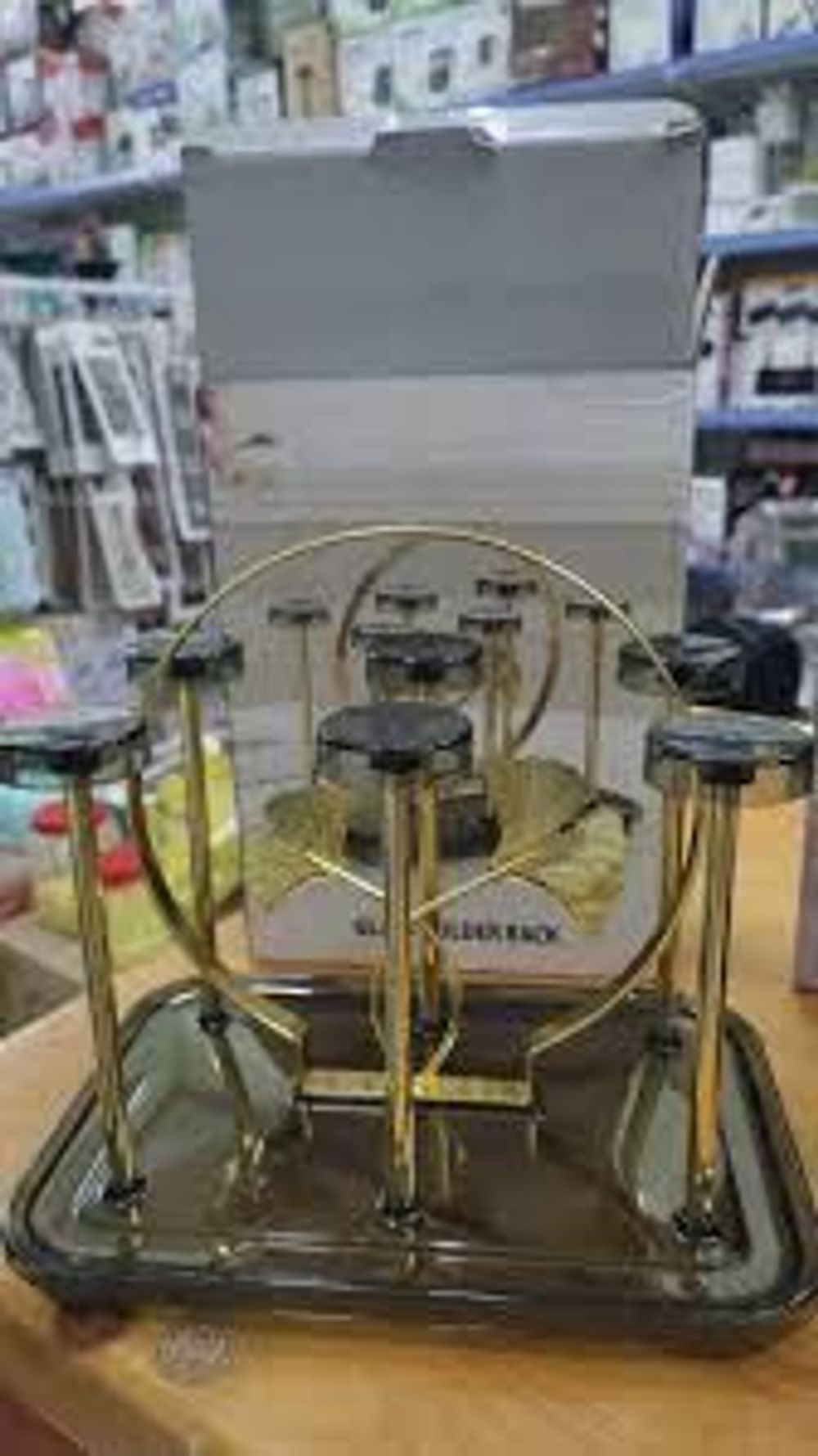 Khay Úp Cốc Ly Cao Cấp Inox Mạ Vàng Cao Cấp Sang Trọng Phong Cách Hoàng Gia