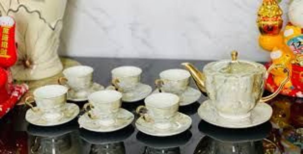 bộ ấm pha trà vân đá. ấm chén vân đá. bộ tách pha trà đẹp. ấm chén pha trà đẹp. bộ tách pha trà đá cẩm thạch. ấm chén pha trà đẹp. bộ ấm pha trà cao cấp. ấm chén cao cấp. bộ tách pha trà