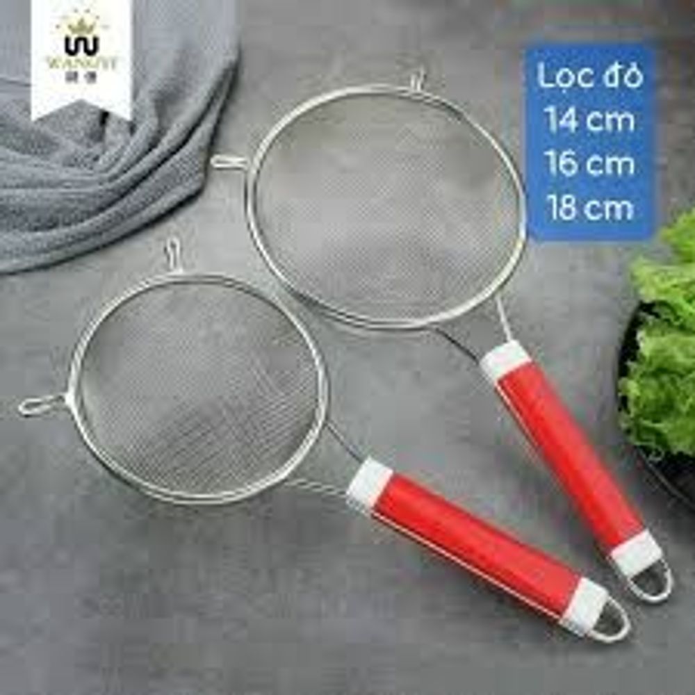 Lọc cua cán đỏ 100% inox dầy 14CM
