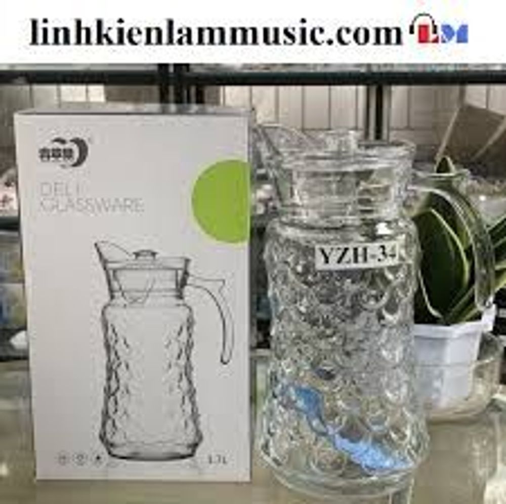 Bình nước thủy tinh chịu nhiệt Deli 1.58L