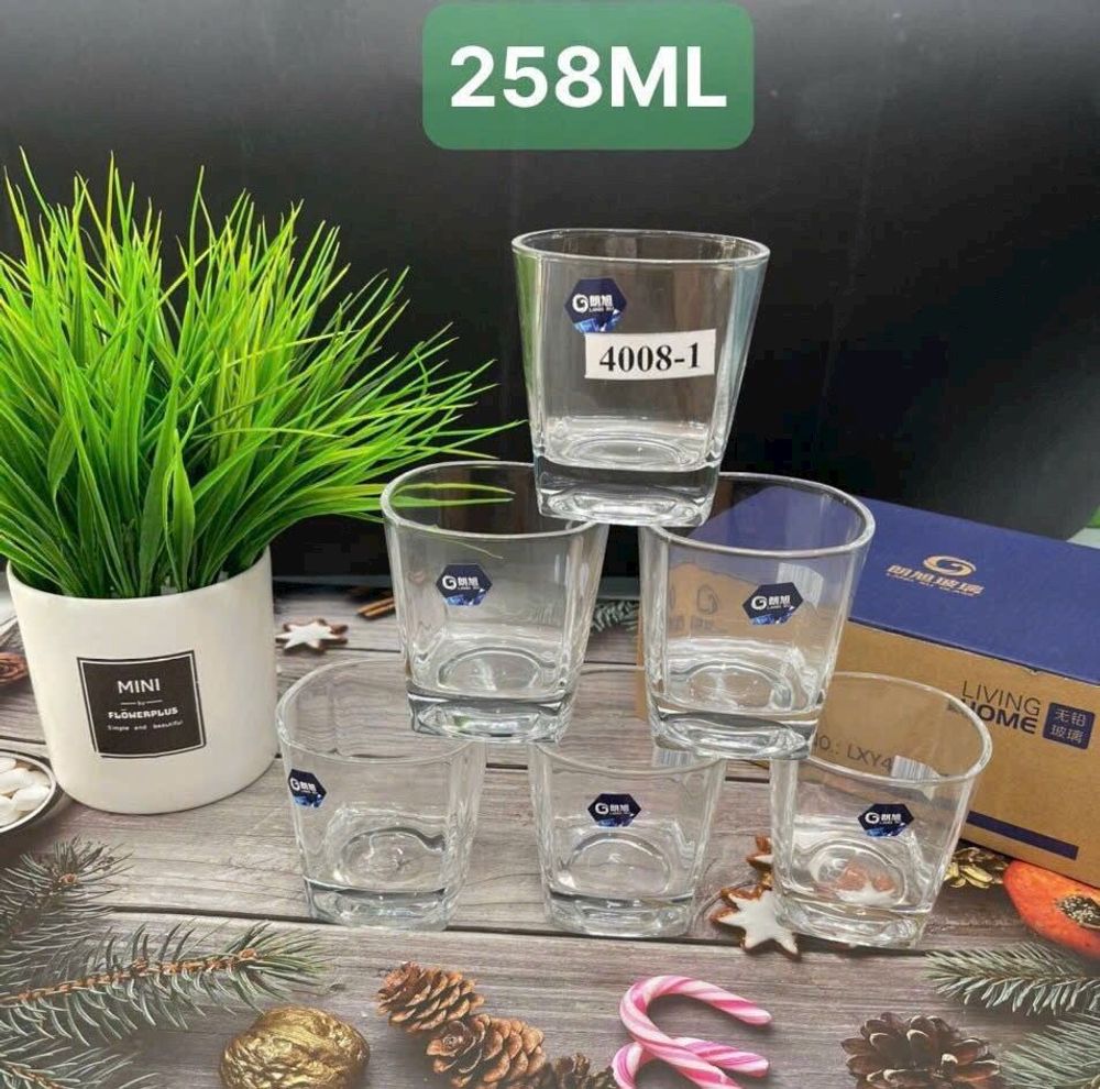 Siêu rẻ Bộ 6 cốc thủy tinh Ocean vuông