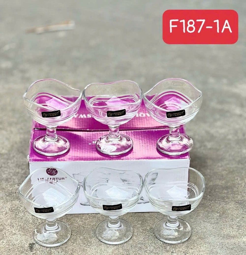 Ly kem sóng thủy tinh ăn kem tươi  đẹp giá rẻ