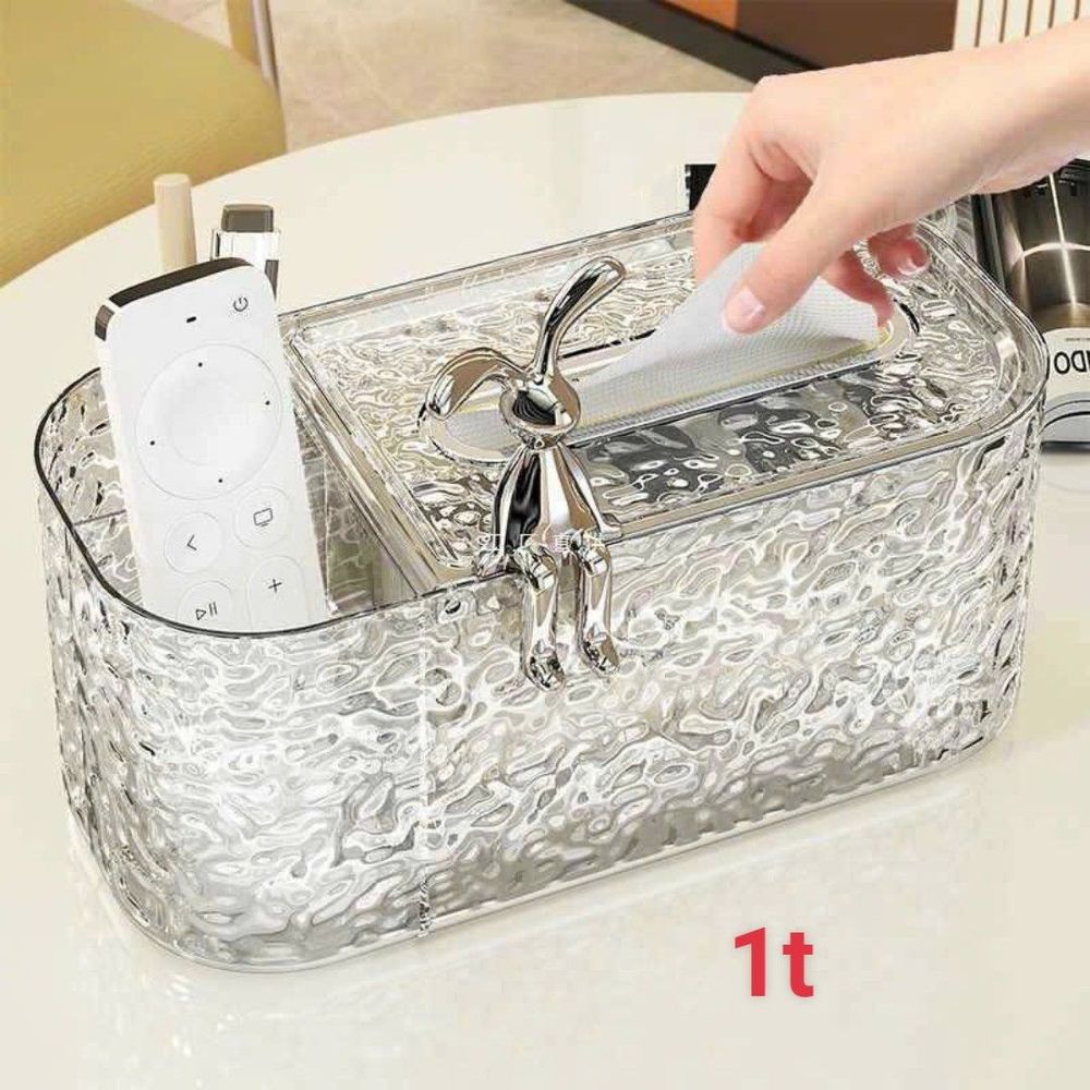 Hộp Đựng Khăn Giấy Đa Năng Kèm Khay Đựng Đồ, Hàng Cao Cấp Thiết Kế Sang Trọng