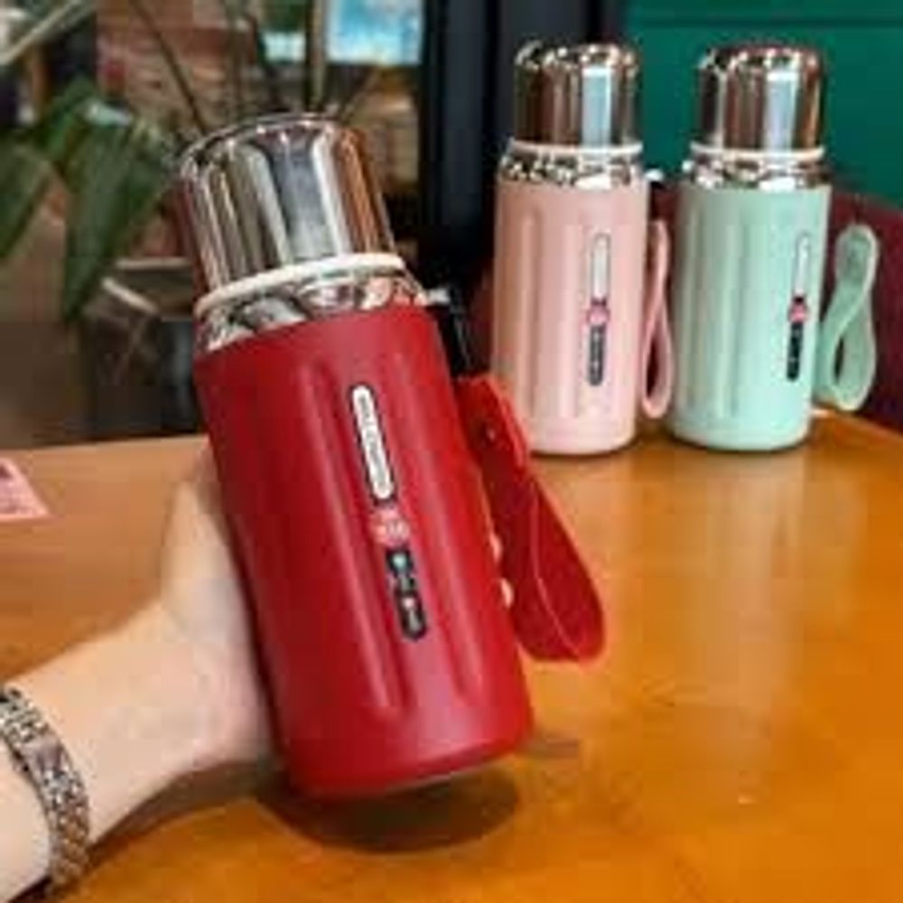 Bình Nước Giữ Nhiệt 600ml Bằng Thép Không Gỉ 316 Thiết Kế Nhỏ Gọn Thời Trang