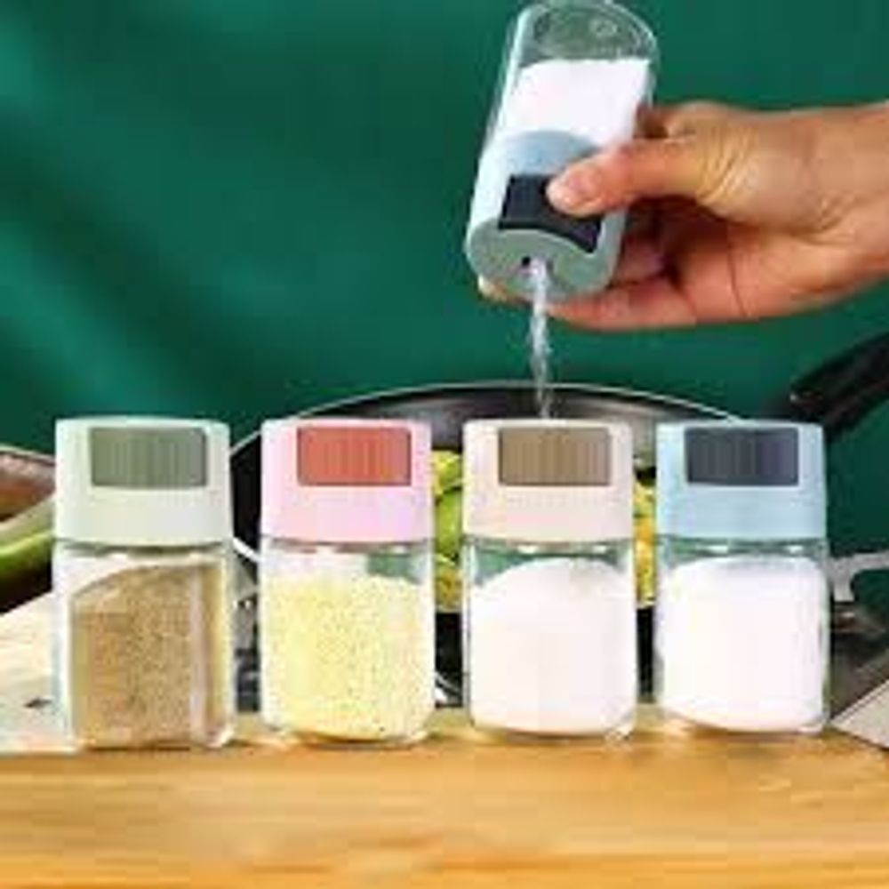 Lọ đựng gia vị thủy tinh nút bấm định lượng cao cấp Waternymph